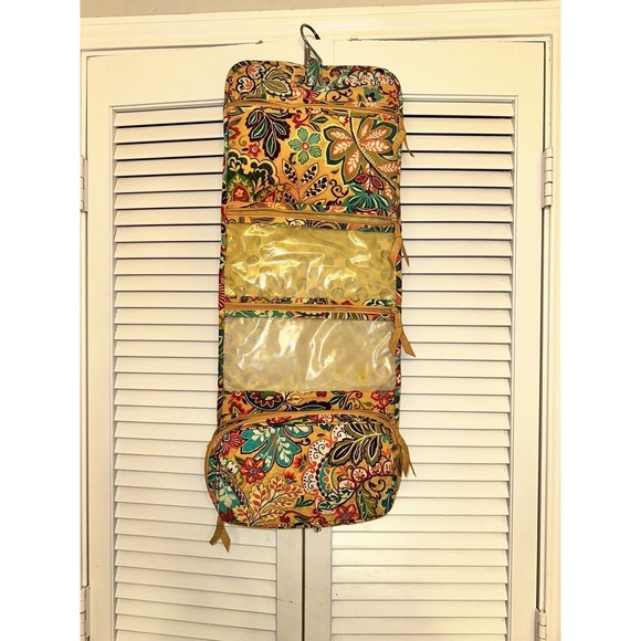 Vera Bradley Provencal Hanging Travel Organizer Toiletry Cosmetic Retired Makeup - Picture 2 of 3